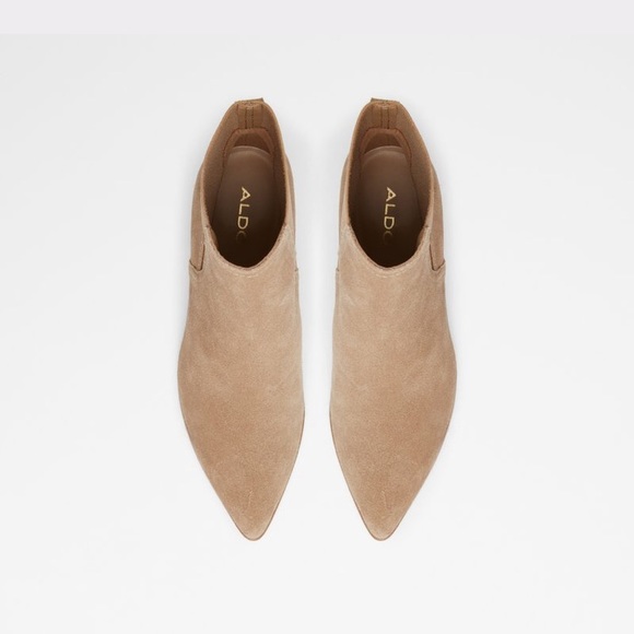 Aldo tan suede ankle boots with block heel - Picture 4 of 4